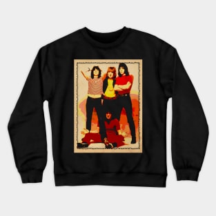 Classic Rock Couture Golden Band T-Shirts - Infuse Your Wardrobe with Retro Coolness Crewneck Sweatshirt